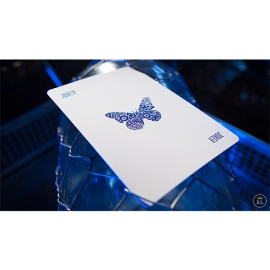 Butterfly Playing Cards Limited Collector's Edition Blue (Numbered and Signed in Butterfly Carat Card Cases)