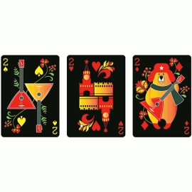 Mazzo di Carte Russian Folk Art Limited Edition (Black) Printed by USPCC