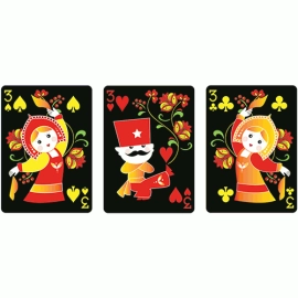 Mazzo di Carte Russian Folk Art Limited Edition (Black) Printed by USPCC
