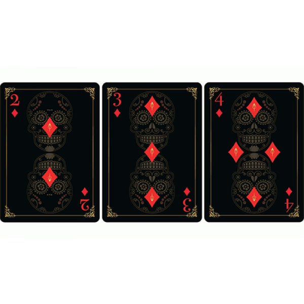 Mazzo di Carte Calaveras de Azúcar Black Edition Playing Cards Printed by USPCC