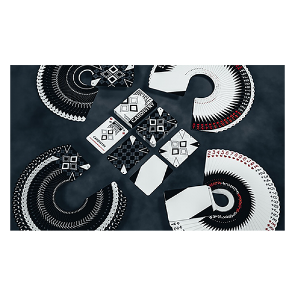 Mazzo di carte Bicycle Cardistry Black and White Playing Cards by De'vo vom Schattenreich and Handlordz