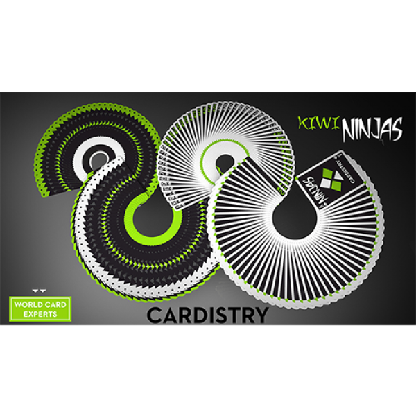 Mazzo di carte Cardistry Kiwi Ninjas (Green) Playing Cards by World Card Experts