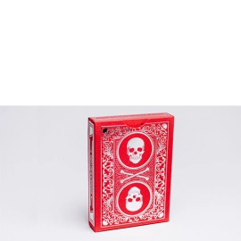 Mazzo di carte Superior Skull & Bones V2 (Red/Silver) Playing Cards by Expert Playing Card Co.