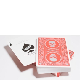 Mazzo di carte Superior Skull & Bones V2 (Red/Silver) Playing Cards by Expert Playing Card Co.