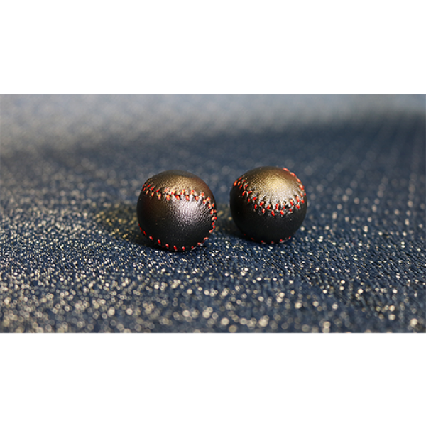 Chop Cup Balls Black Leather (Set of 2) by Leo Smetsers