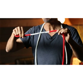 Amazing Acrobatic Knot w/xtra knot Red and White (Gimmicks and Online Instructions) by Daryl