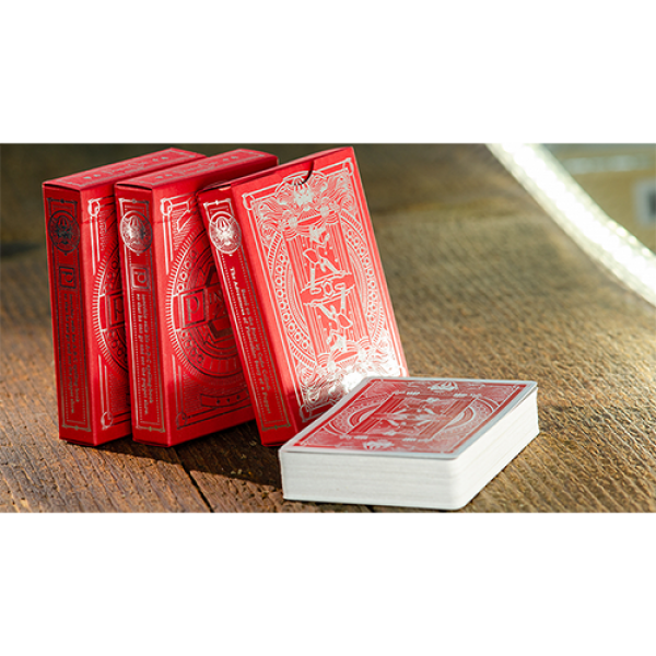 Mazzo di carte Pinocchio Vermilion Playing Cards (Red) by Elettra Deganello
