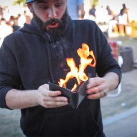 The Professional's Fire Wallet (Gimmick and Online Instructions) by Murphy's Magic Supplies Inc.