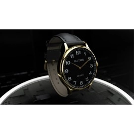 Infinity Watch V3 - Gold Case Black Dial / STD Version (Gimmick and Online Instructions) by Bluether Magic