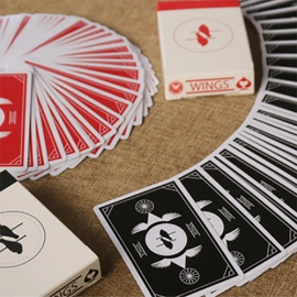 Mazzo di carte Limited Edition Wings V2 Marked Playing Cards (Black/Bridge Size)