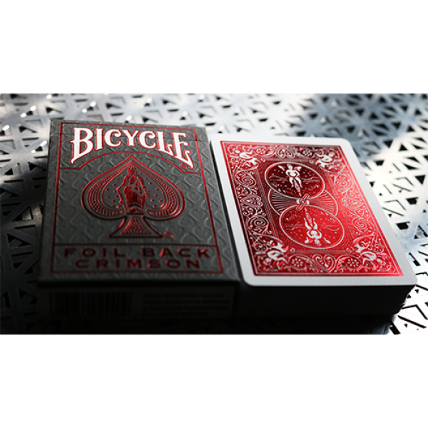 Mazzo di carte Bicycle Rider Back Crimson MetalLuxe (Red) Version 2 by US Playing Card Co