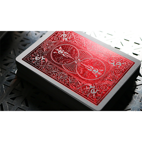 Mazzo di carte Bicycle Rider Back Crimson MetalLuxe (Red) Version 2 by US Playing Card Co