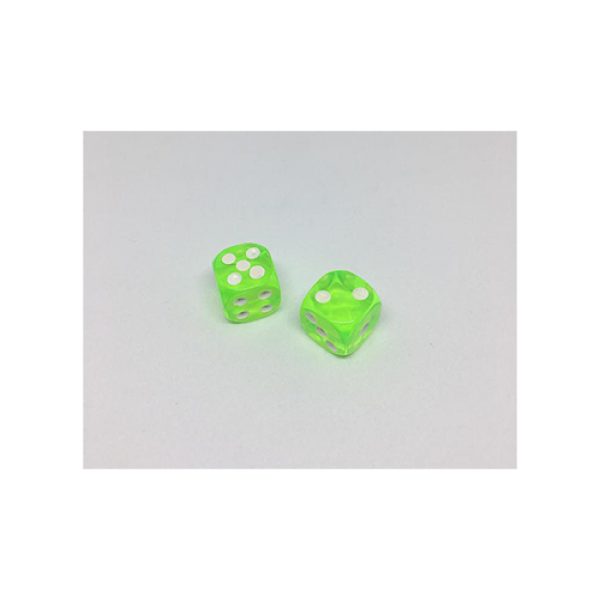 Dice Without Two CLEAR GREEN (2 Dice Set)