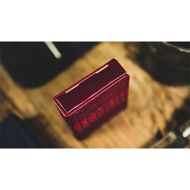 Ostrich Grain Leather Clip (Red) by TCC