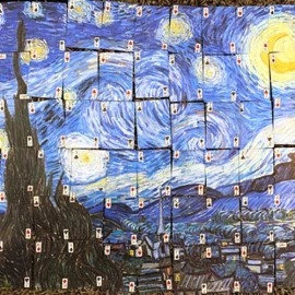 Mazzo di carte Limited Edition Gilded Vincent van Gogh The Starry Night Playing Cards