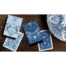 Mazzi di carte Limited Edition Tulip Playing Cards Set (Dark Blue and Light Blue) by Dutch Card House Company