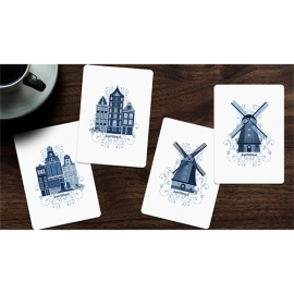 Mazzi di carte Limited Edition Tulip Playing Cards Set (Dark Blue and Light Blue) by Dutch Card House Company