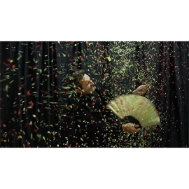 Appearing SnowStorming Fan V2 (Dark Silver) by Victor Voitko (Gimmick and Online Instructions)