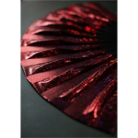 Appearing SnowStorming Fan V2 (Red Hologram) by Victor Voitko (Gimmick and Online Instructions)