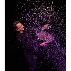 Appearing SnowStorming Fan V2 (Red Hologram) by Victor Voitko (Gimmick and Online Instructions)