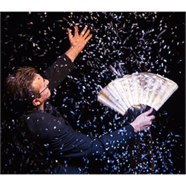 Appearing SnowStorming Fan V2 (Gold Silver) by Victor Voitko (Gimmick and Online Instructions)