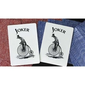 Mazzo di carte Limited Late 19th Century Square Faro (Red) Playing Cards