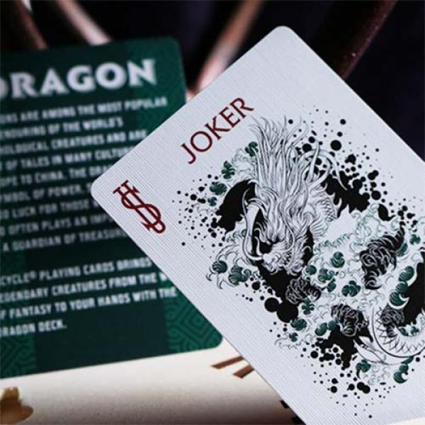Mazzo di carte Bicycle Dragon Playing Cards (Green) by USPCC