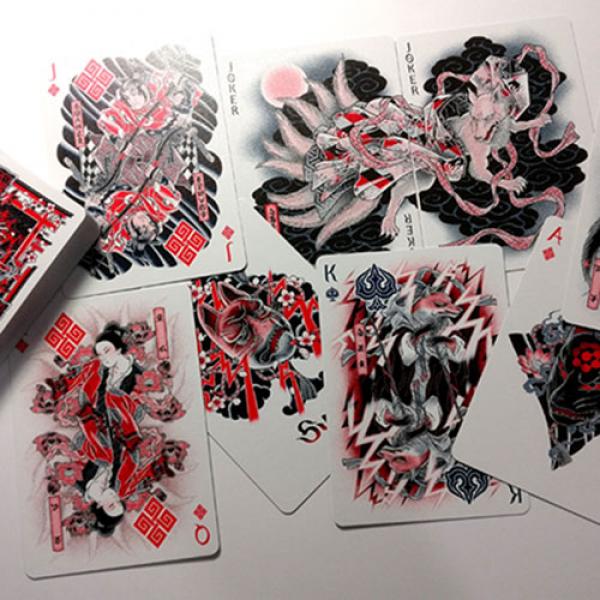 Mazzo di carte Sumi Kitsune Tale Teller Playing Cards by Card Experiment