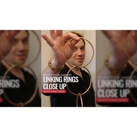 Close Up Linking Rings GOLD (BLUE BAG) (Gimmicks & DVD, SPANISH and English) by Matthew Garrett