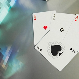 Mazzi di carte Bicycle PIXEL Playing Cards Collector 3 card Set By TCC Presents