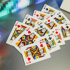 Mazzi di carte Bicycle PIXEL Playing Cards Collector 3 card Set By TCC Presents