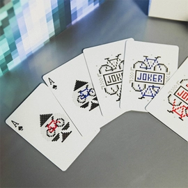 Mazzi di carte Bicycle PIXEL Playing Cards Collector 3 card Set By TCC Presents