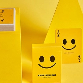 Mazzo di carte Keep Smiling Yellow V2 Playing Cards by Bocopo