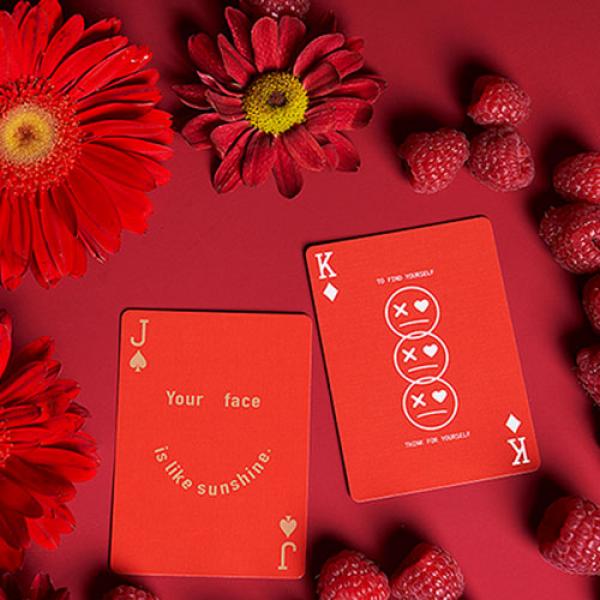 Mazzo di carte Keep Smiling Red V2 Playing Cards by Bocopo