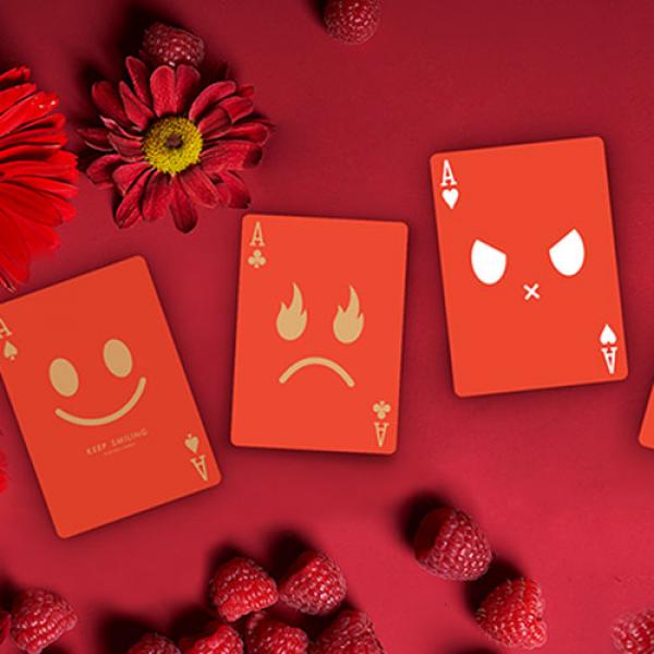 Mazzo di carte Keep Smiling Red V2 Playing Cards by Bocopo