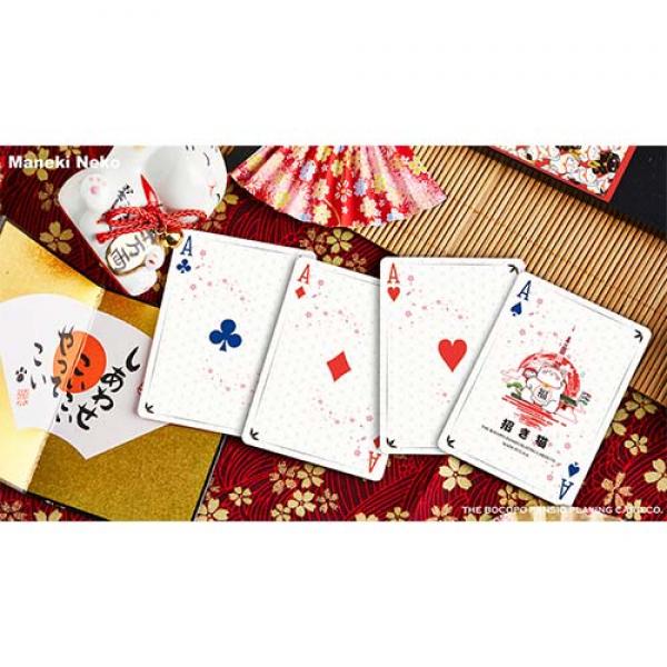 Mazzo di carte Bicycle Maneki Neko (RED) Playing Cards by Bocopo