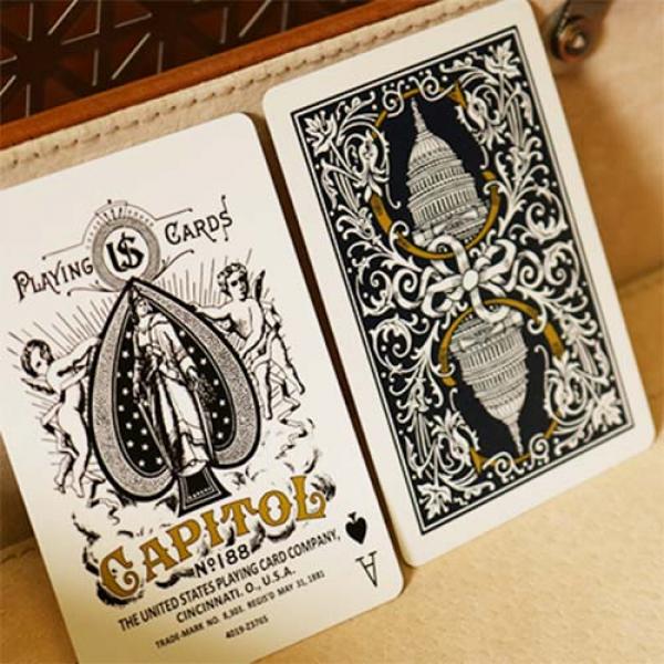 Mazzo di carte Bicycle Capitol (BLACK) Playing Cards by US Playing Card
