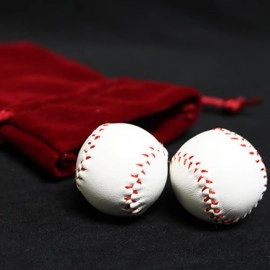 Strong Chop Cup Balls White Leather (Set of 2) by Leo Smetsers