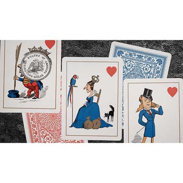Mazzo di carte Eclipse Comic (Red) Vintage Transformation Playing Cards
