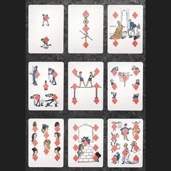 Mazzo di carte Eclipse Comic (Blue) Vintage Transformation Playing Cards