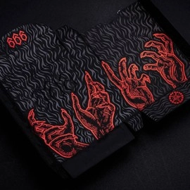 Mazzo di carte The 666 Red Playing Cards by Riffle Shuffle
