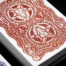Mazzo di carte The 666 Red Playing Cards by Riffle Shuffle
