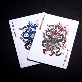 Mazzo di carte The 666 Red Playing Cards by Riffle Shuffle