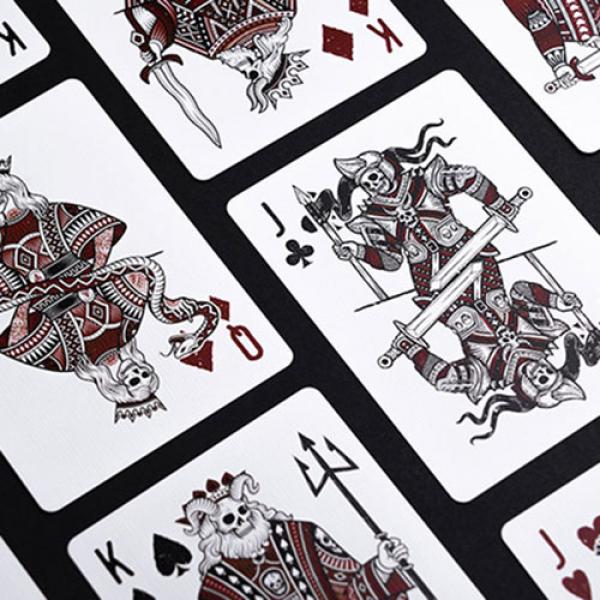 Mazzo di carte The 666 Red Playing Cards by Riffle Shuffle