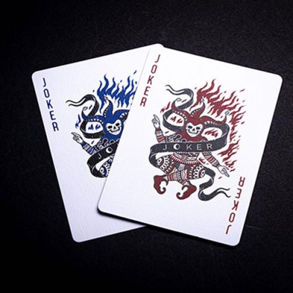 Mazzo di carte The 666 Blue Playing Cards by Riffle Shuffle