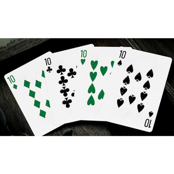 Mazzo di carte 666 Green Playing Cards by Riffle Shuffle