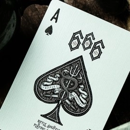 Mazzo di carte 666 Dark Reserves (Silver Foil) Playing Cards by Riffle Shuffle