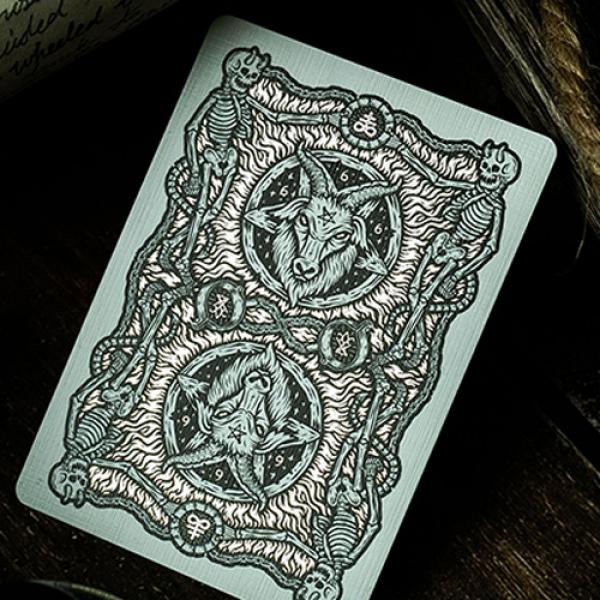 Mazzo di carte 666 Dark Reserves (Silver Foil) Playing Cards by Riffle Shuffle