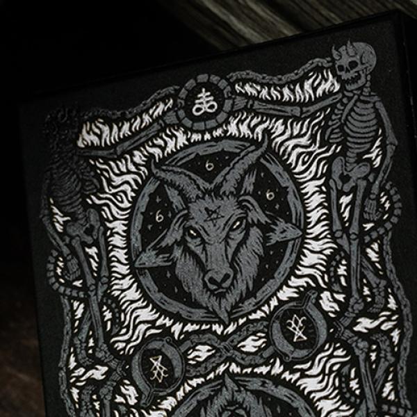 Mazzo di carte 666 Dark Reserves (Silver Foil) Playing Cards by Riffle Shuffle
