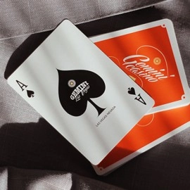 Mazzo di carte Gemini Casino 1975 Orange Playing Cards